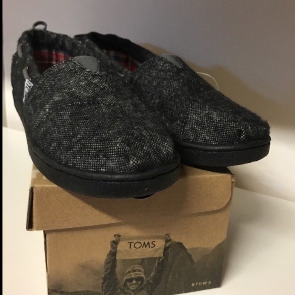 TOMS New Youth Stitchout Black Tweed Shoes - Picture 3 of 5